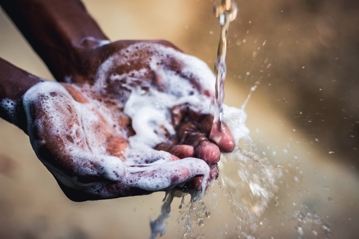 Washing hands