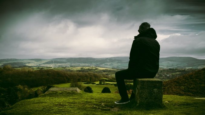 Man looking at horizen