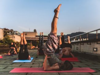 People doing yoga