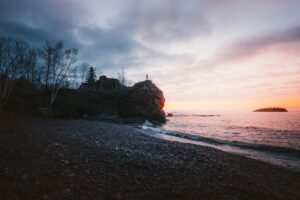 minnesota yoga silver bay sunset