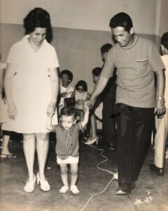Family photo of Francisco José Zangerolame with his father and mother in Brazil, honoring family, memory, gratitude, and his father’s legacy.